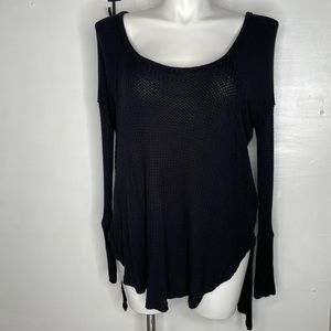 Free People We the Free Laguna Waffle knit Long sleeve thermal slouchy top
